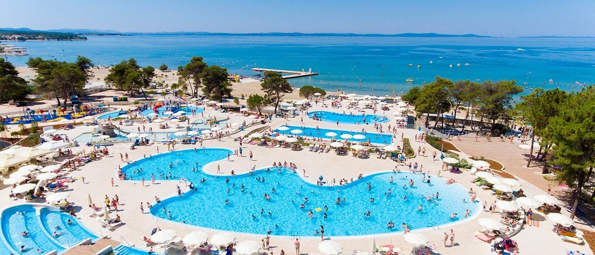 Park wodny na campingu Zaton Holiday Resort w Chorwacji