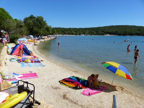 Plaża na kempingu Roan w Vestar.