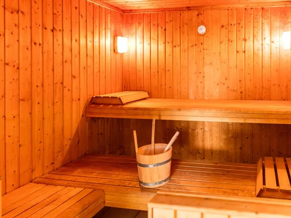 Sauna na kempingu Roan Club Napoléon.