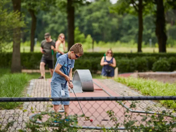 Minigolf na kempingu Roan Terspegelt.