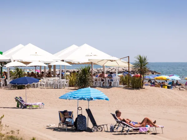 Plaża na kempingu Roan Ca'Savio.