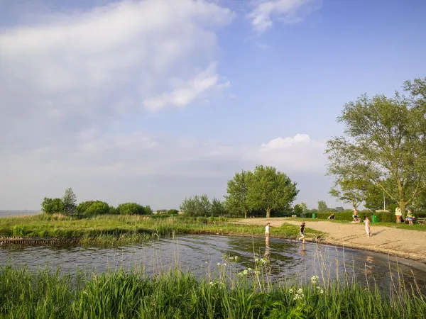 Jezioro Slotermeer na kempingu Roan Marvilla Parks Friese Meren.