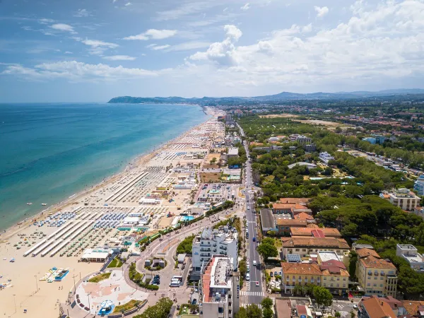 Przegląd Rimini, w pobliżu kempingu Roan Rubicone.