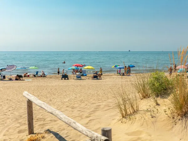 Plaża na kempingu Roan Ca'Savio.