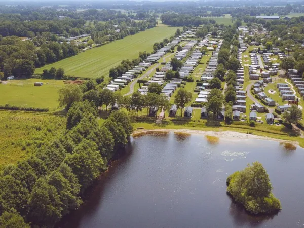 Widok z góry na kemping Roan 't Veld.
