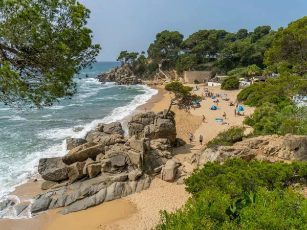 Plaża na międzynarodowym kempingu Roan de Calogne.