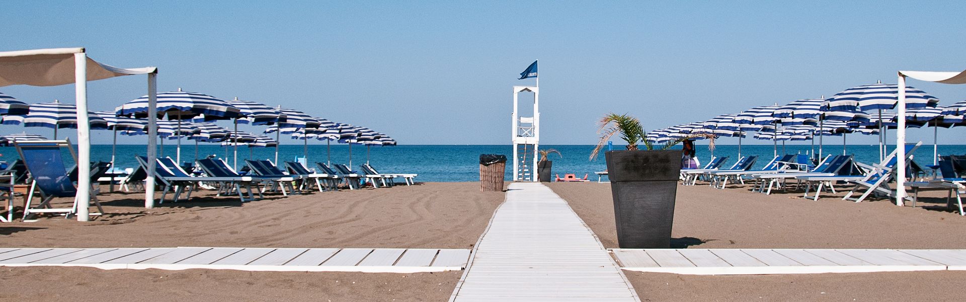 Plaża przy campingu Etruria w Toskanii we Włoszech