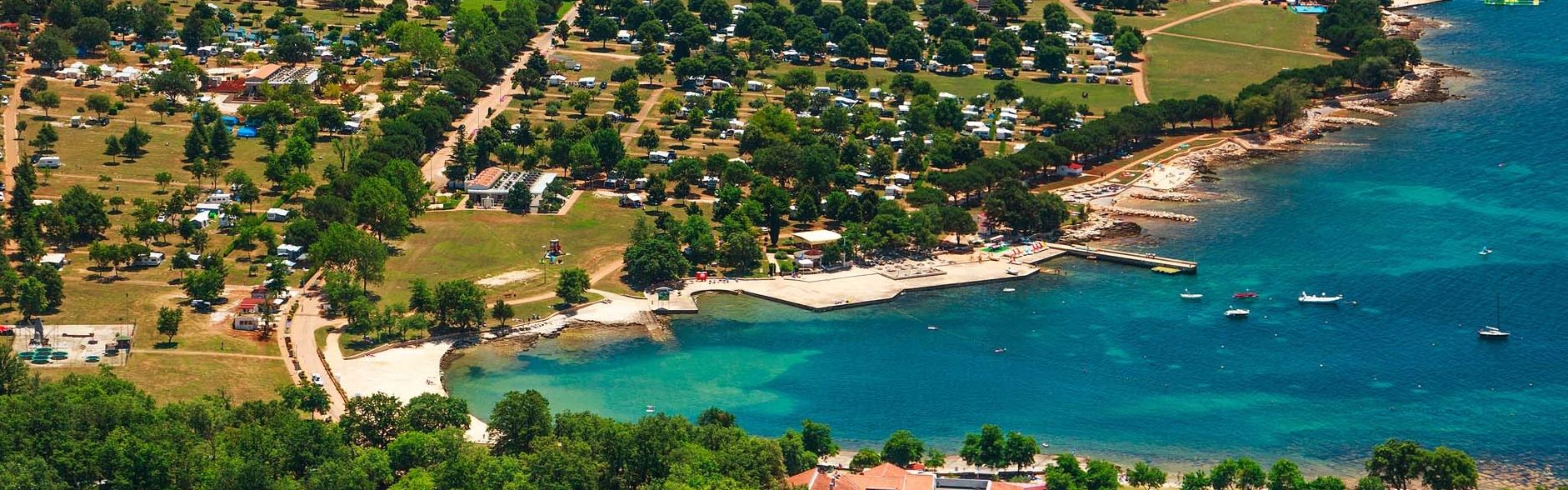Widok z góry na camping Park Umag